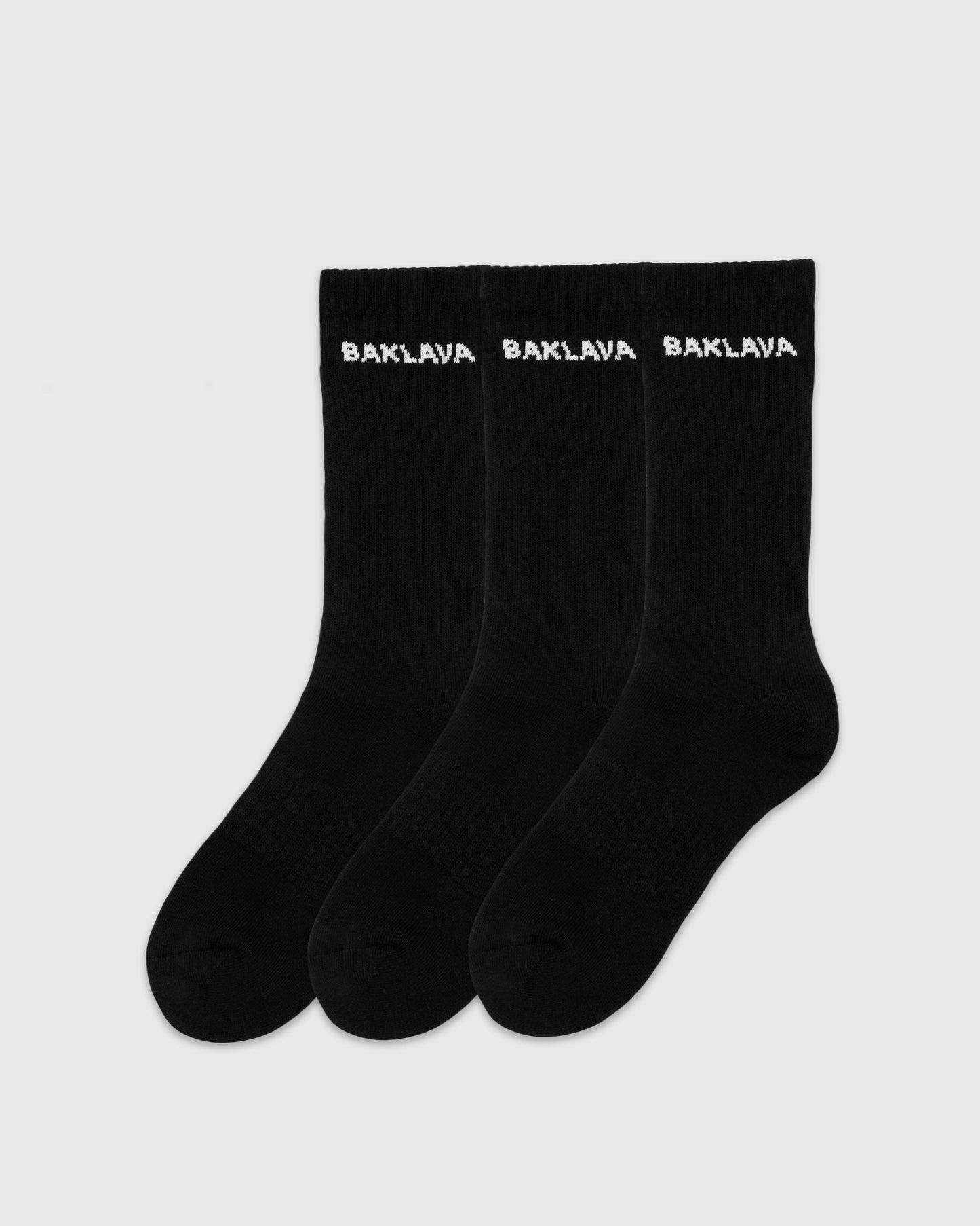 BAKLAVA 3PK SOCKS - BLACK