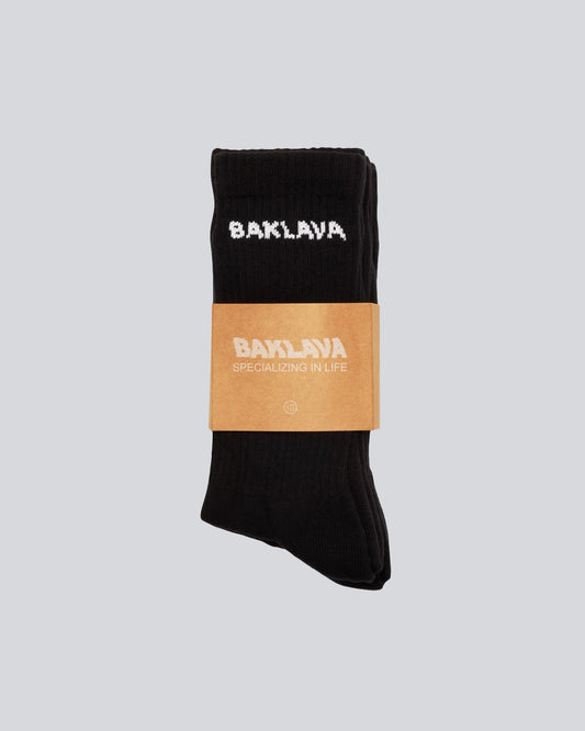 BAKLAVA 3PK SOCKS - BLACK