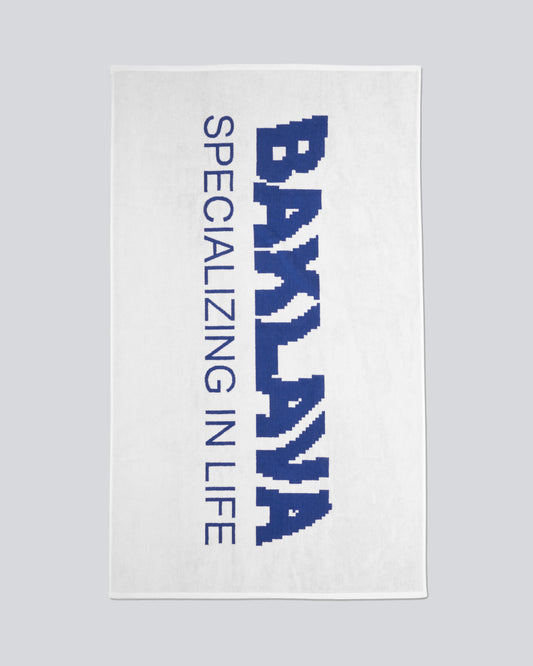 BAKLAVA SIL SPORT TOWEL - WHITE/BLUE